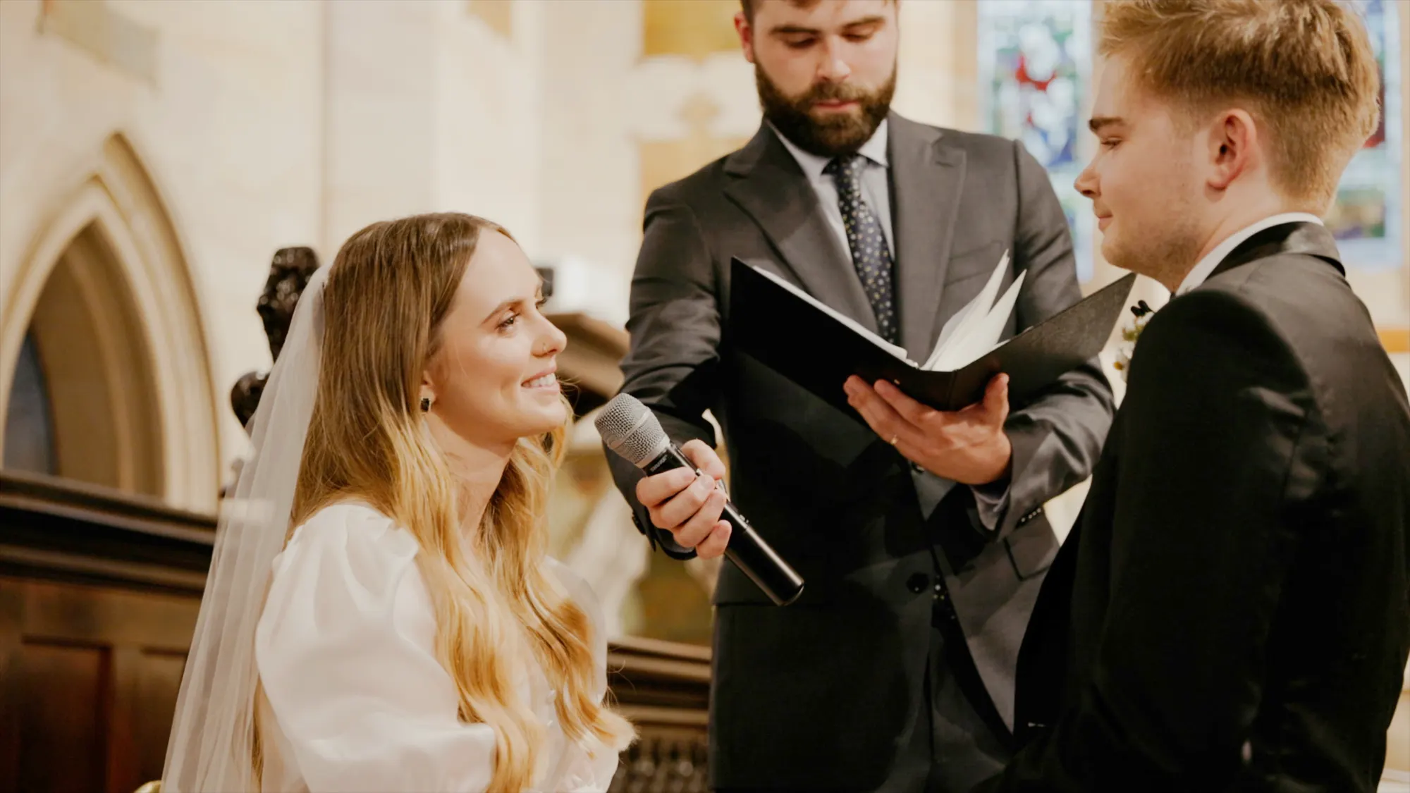Bella & Zac at Botanic House, Sydney, wedding film frame 16