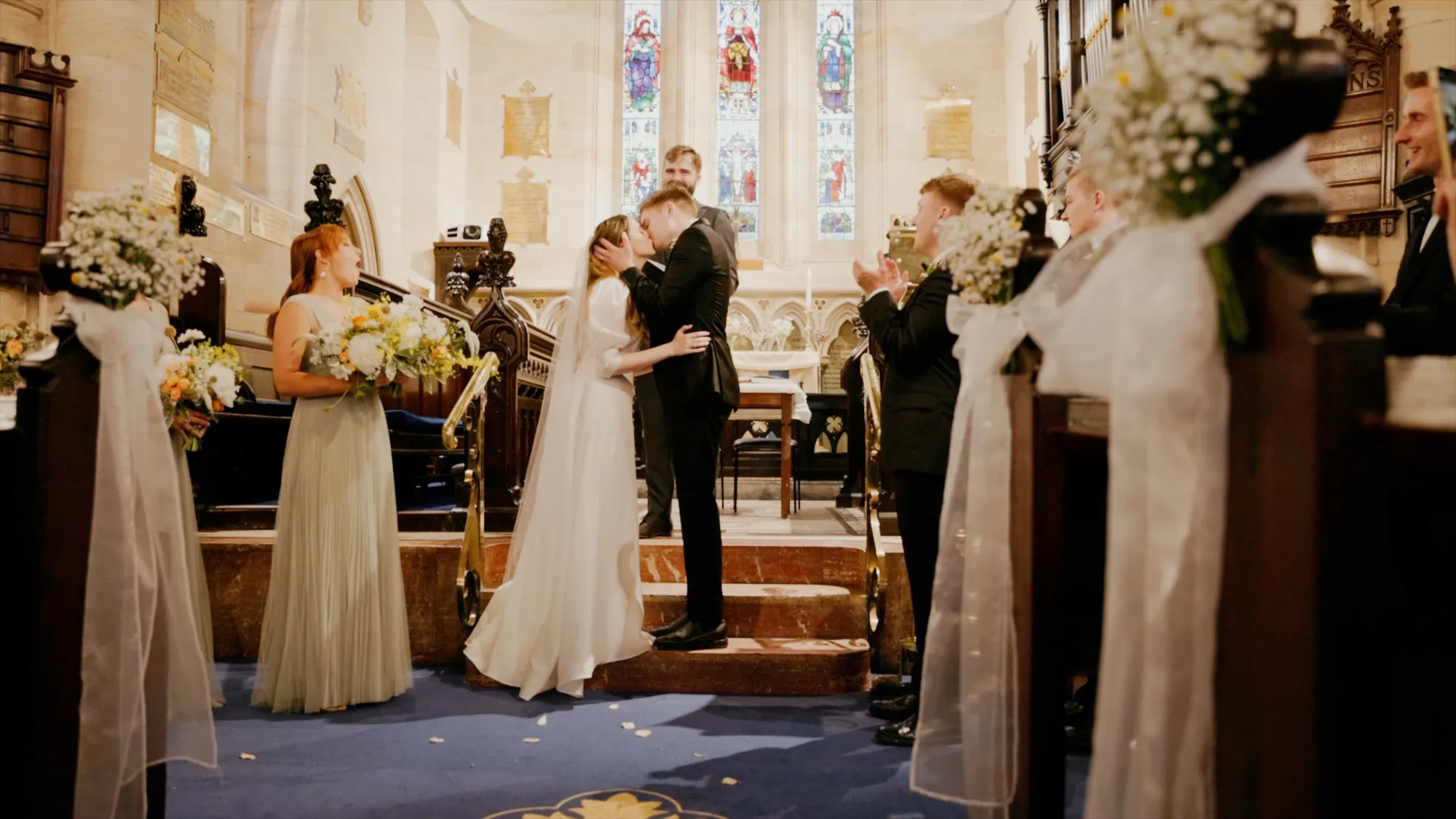 Bella & Zac at Botanic House, Sydney, wedding film frame 15