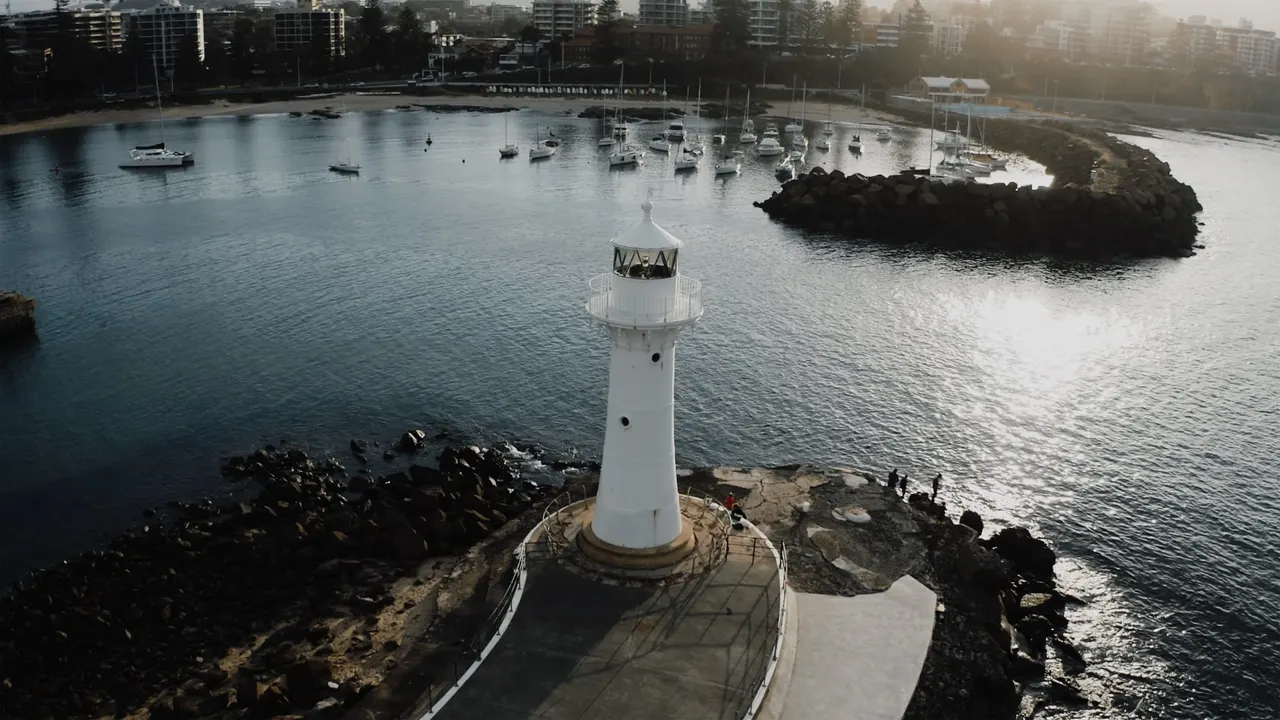 Renee & Simon at City Beach Wollongong, wedding film frame 23