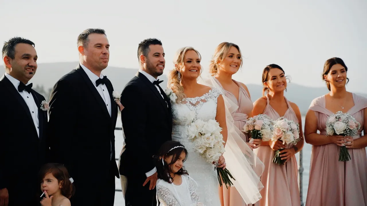 Renee & Simon at City Beach Wollongong, wedding film frame 18