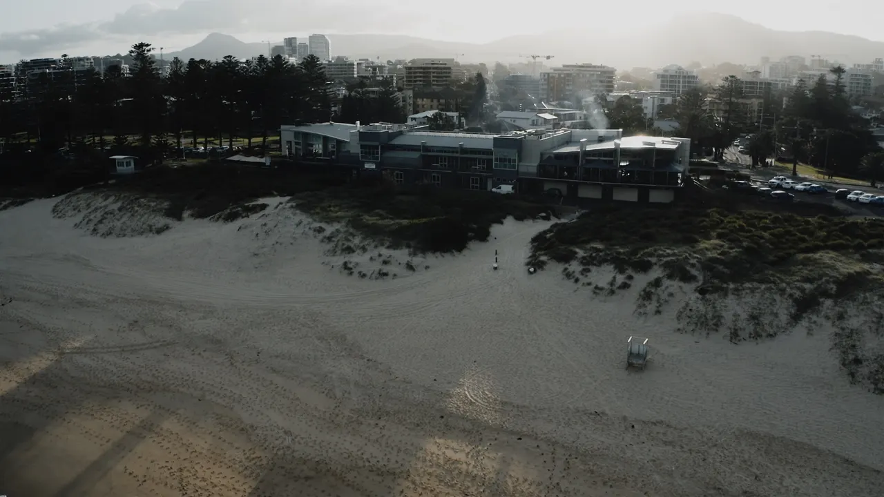 Renee & Simon at City Beach Wollongong, wedding film frame 28