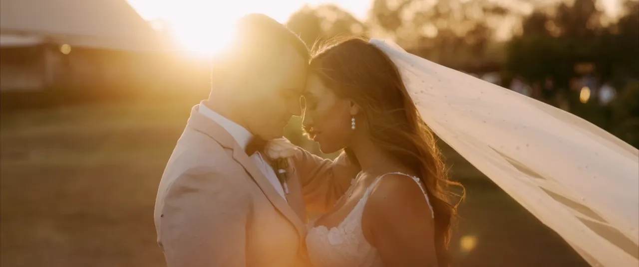 Still from Nathan & Sam's wedding film at Petersons House, Hunter Valley
