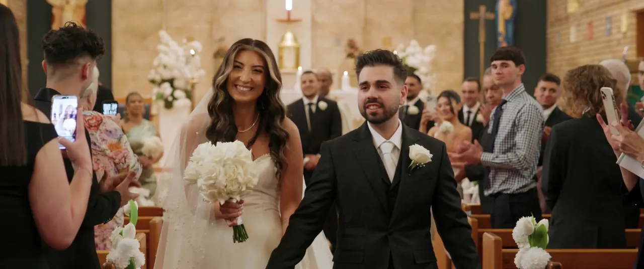 Clare & Joseph at Le Montage, Sydney, wedding film frame 16