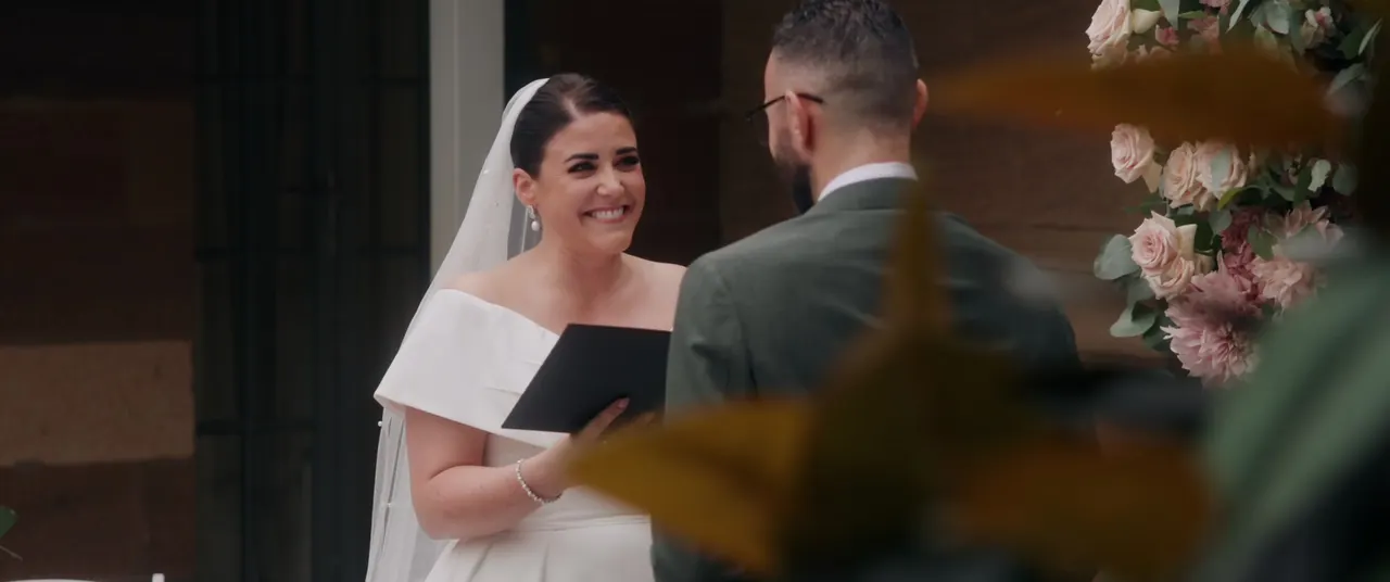 Connie & Rob at Gunners Barracks, Sydney, wedding film frame 14