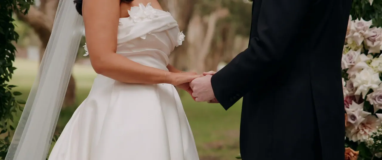 Jannet & James at Paperbark Grove, Centennial Park, wedding film frame 13
